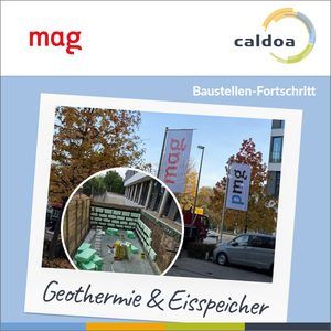 nstallation von neun Geothermiesonden als Teil eines innovativen Energiesystems mit Eisspeicher zur nachhaltigen Wärme- und Kälteversorgung der MAG Mainz.